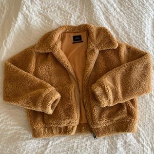 Urban Outfitters Cropped Teddy Jacket